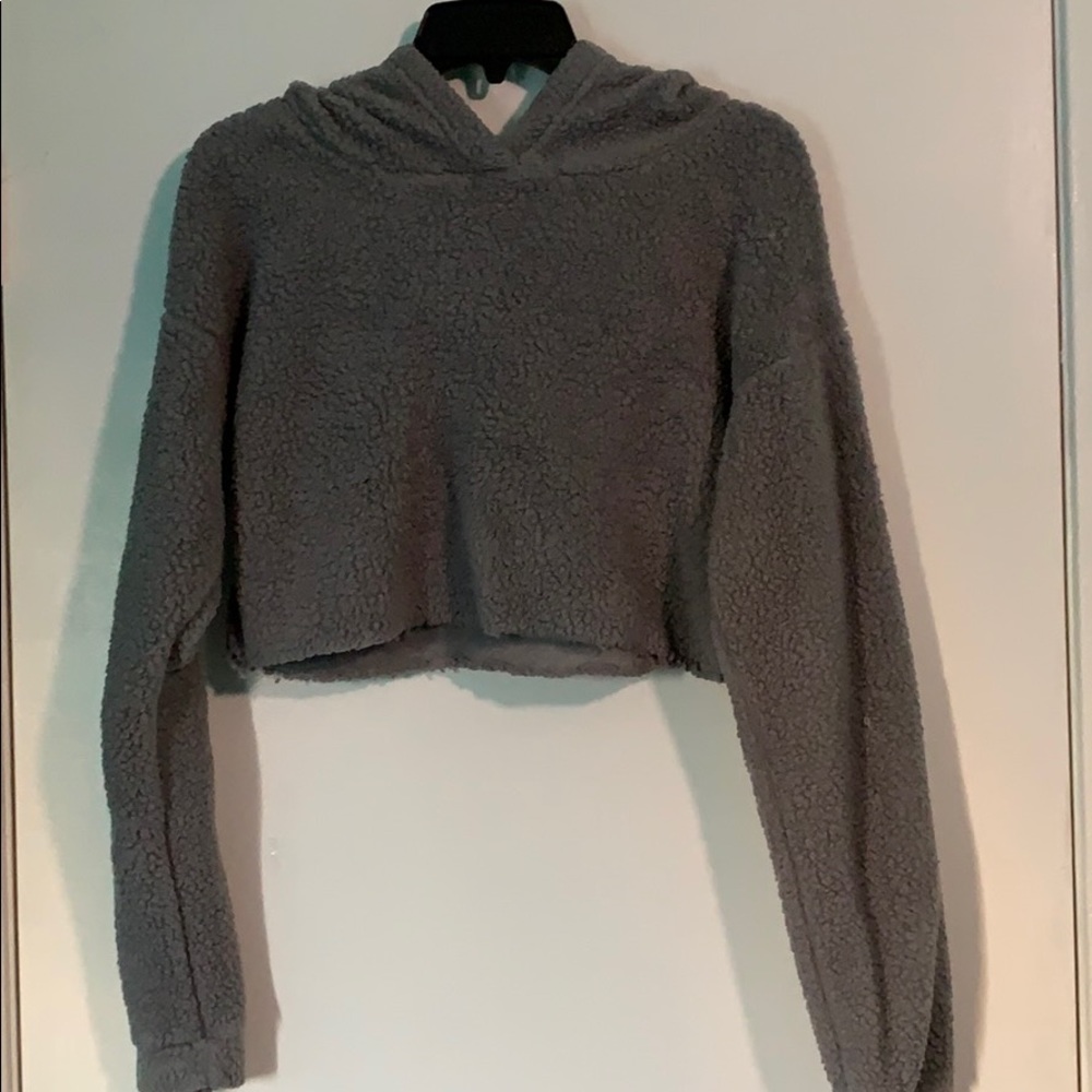 All gray soft and fluffy sweater